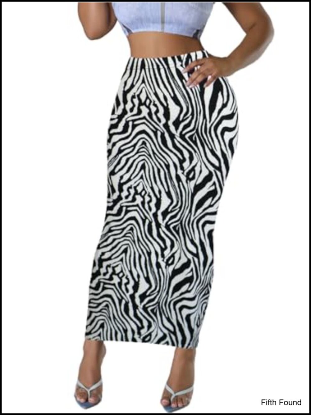Women's High Waisted Bodycon Maxi Pencil Skirt with Elastic Waistband